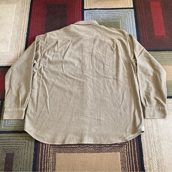 J.L. Powell Sporting Life Heavy Cotton Green Button Shirt Jacket Men's Size 2XL - Picture 4 of 10